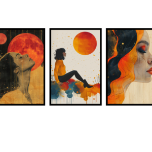 Abstract Women Wall Art Set of 3 main