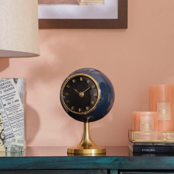 table clock cornea charm table clock teal blue 1.jpg