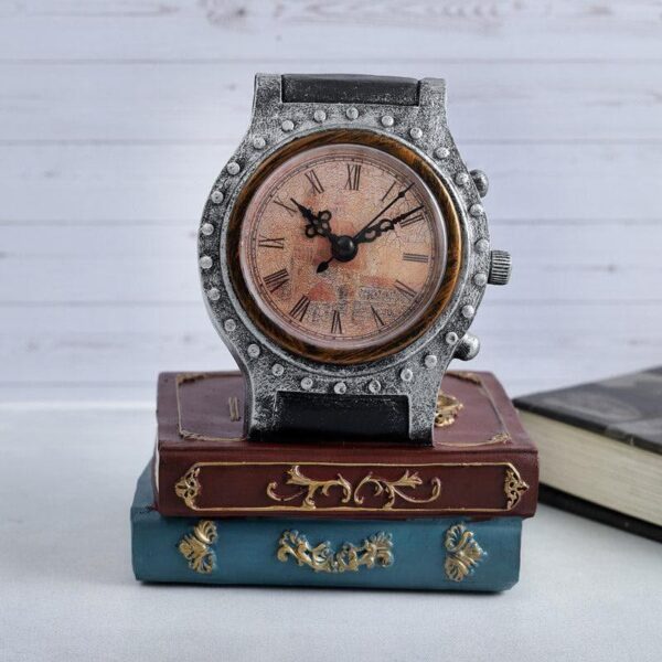 table clock retro bookstack clock silver 1.jpg