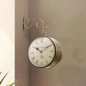 wall clock benedict von station clock golden 1.jpg