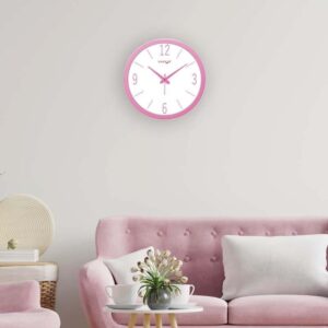 wall clock polly modern wall clock pink 1.jpg